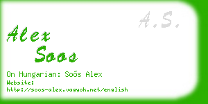 alex soos business card