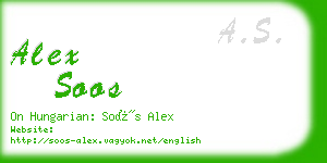 alex soos business card